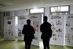 Visite de l'exposition par les élèves